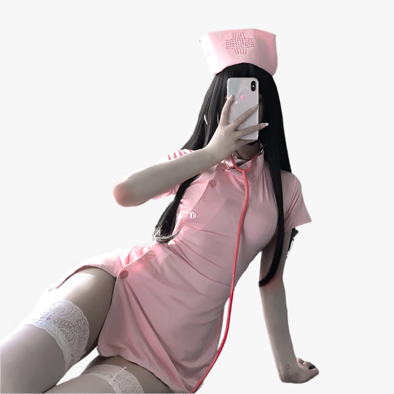 Japanese Pink Nurse Outfit