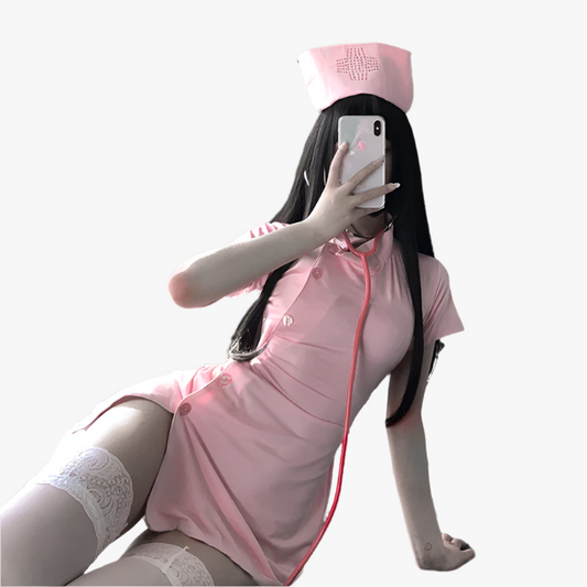 Porno Femmes Lingerie Sexy Infirmière Cosplay Costume Érotique Tenue De Femme De Chambre Écolière Rose Blanc Kawaii Docteur Anime Jeu De Rôle