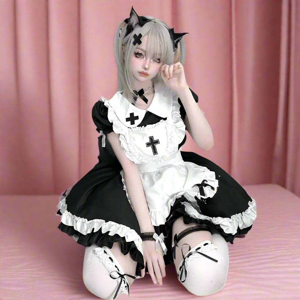 Dark Sexy Temptation French House Maid Outfit