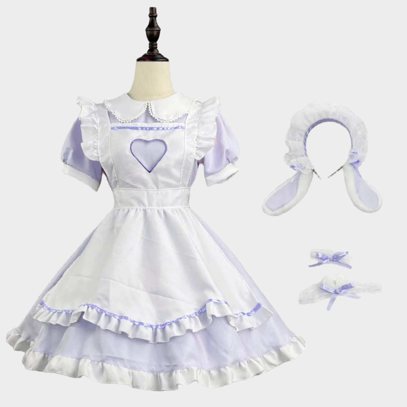 Kawaii Purple Bunny Maid Outfit