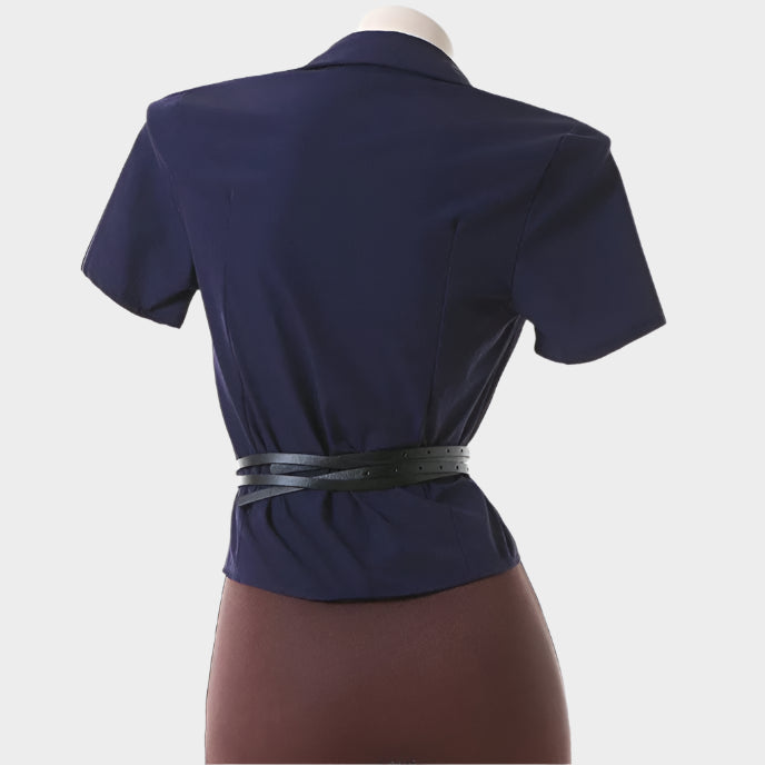Blue Secretary Business Outfit