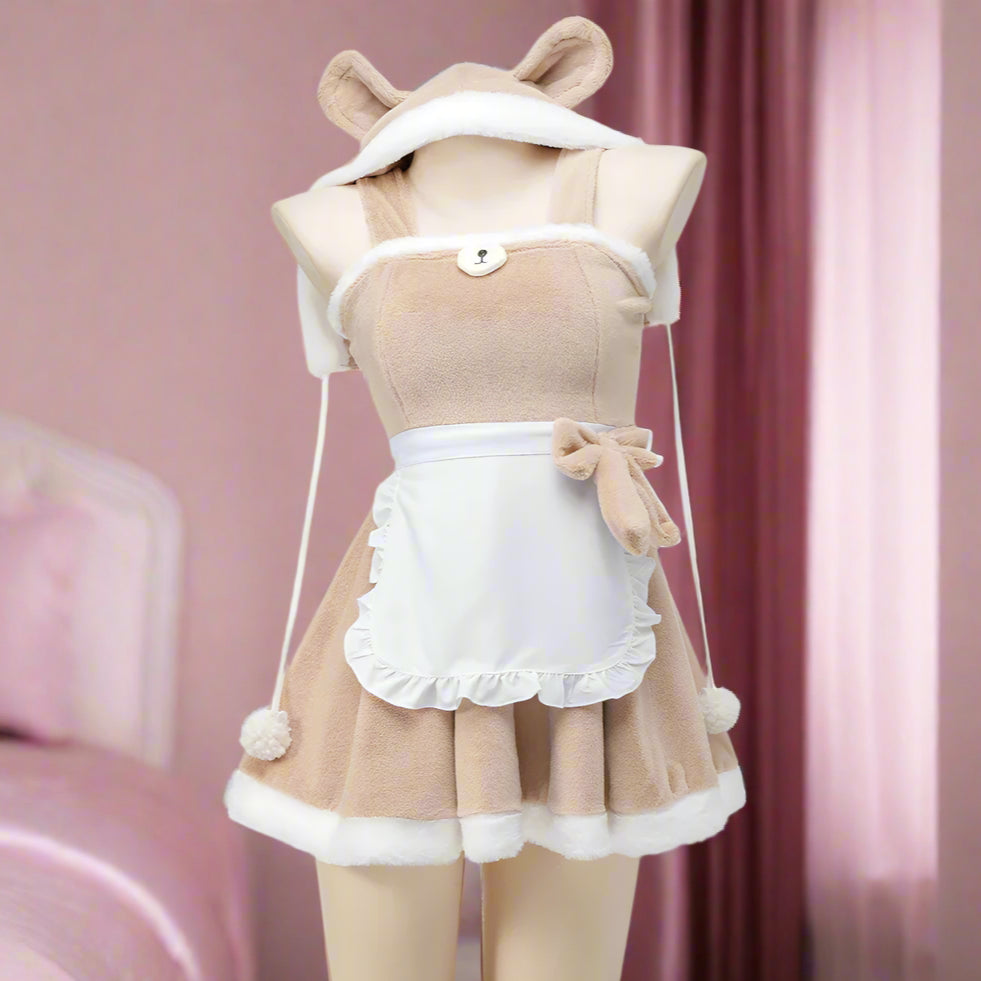 Kawaii Bear Maid Plush Outfit