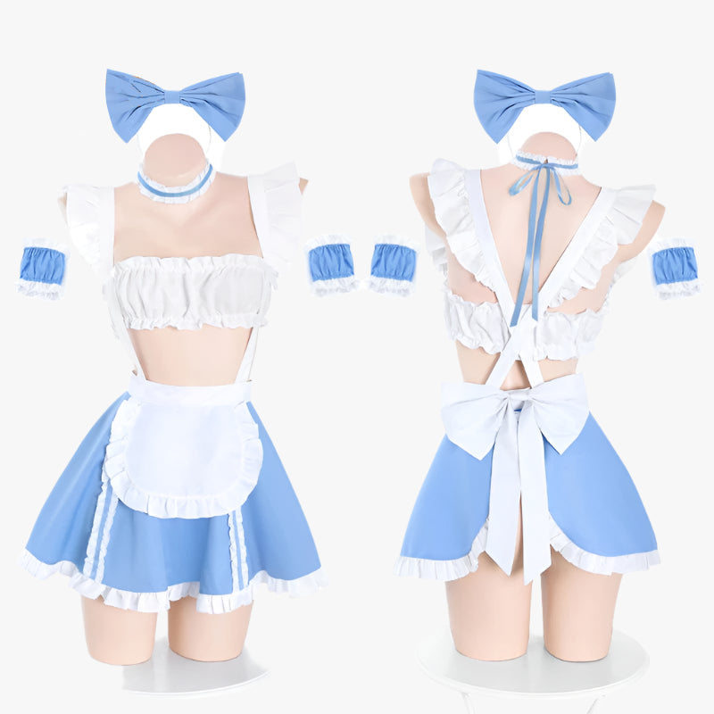 Plus Size Blue Japanese Maid Outfit