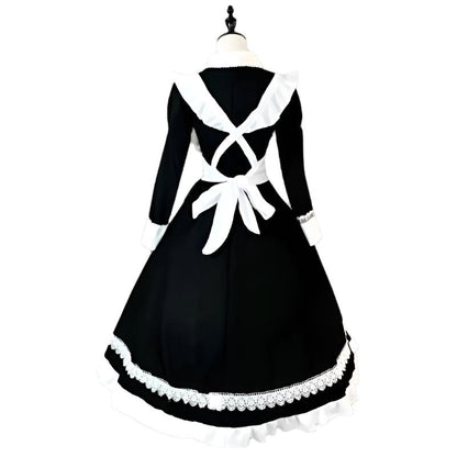 Elegant French Maid Outfit Long Sleeve Premium