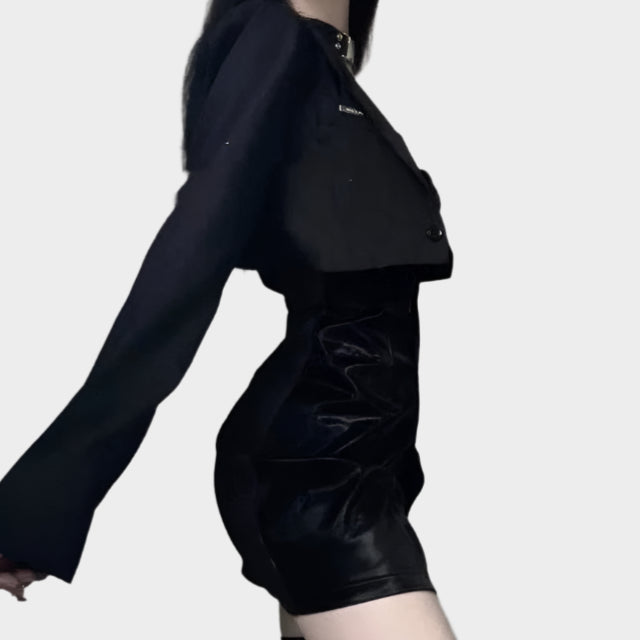 Gothic Secretary Blazer Dress Outfit
