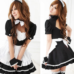 Sexy White Bow House Maid Outfit