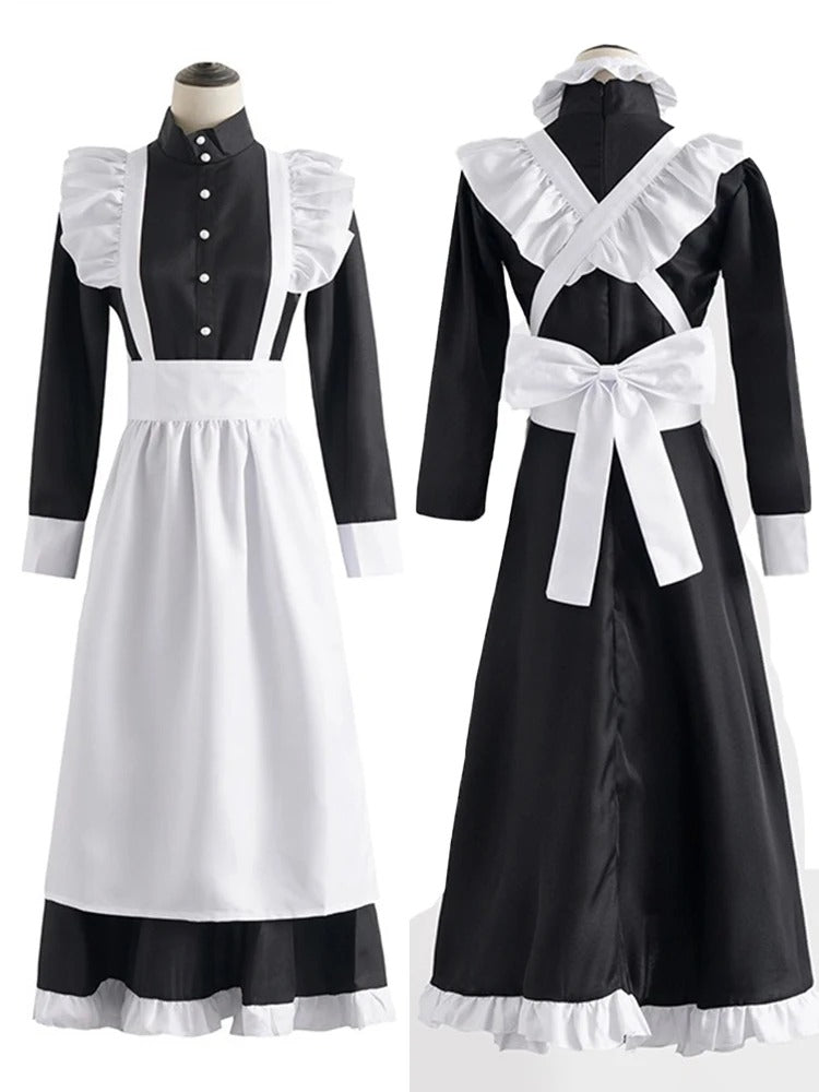 Sissy French Maid Long Dress Men's Outfit