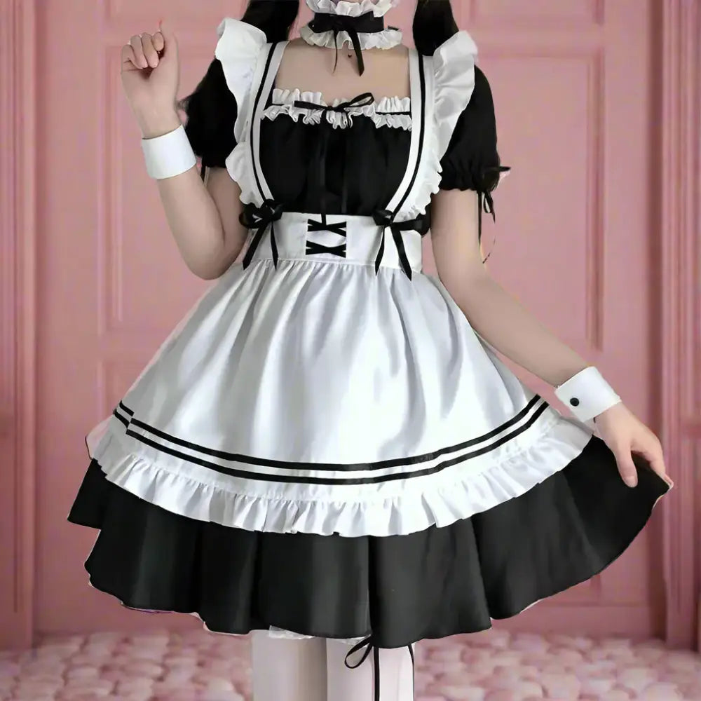 Black Japanese Maid Outfit - Black / S - Outfit