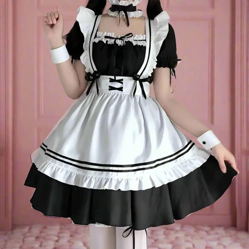 Black Japanese Maid Outfit - Black / S - Outfit