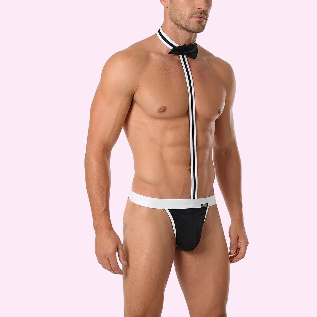 Bow Tie Sexy Men's Waiter Outfit