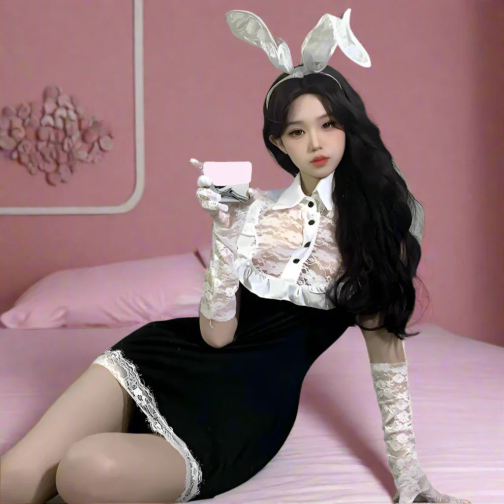 Bunny Girl Maid Outfit - Black / One size - Outfit