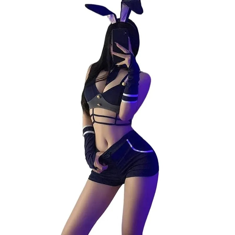 Black Lace Bunny Girl Sexy Outfit