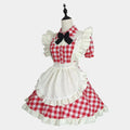 Cute Red Checkered Maid Outfit - Red / S - Outfit