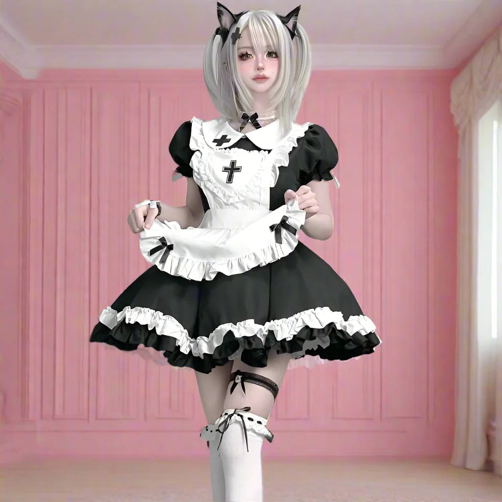 Dark Sexy Temptation French House Maid Outfit - Outfit