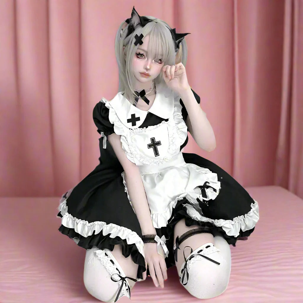 Dark Sexy Temptation French House Maid Outfit - Outfit