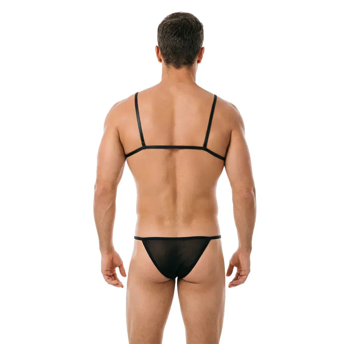 Men’s Sexy Bra Underwear Sets Men Belt Lace Lingerie BDSM Chest Strap Sex Lingerie Sissy Outfit Men Crop Top
