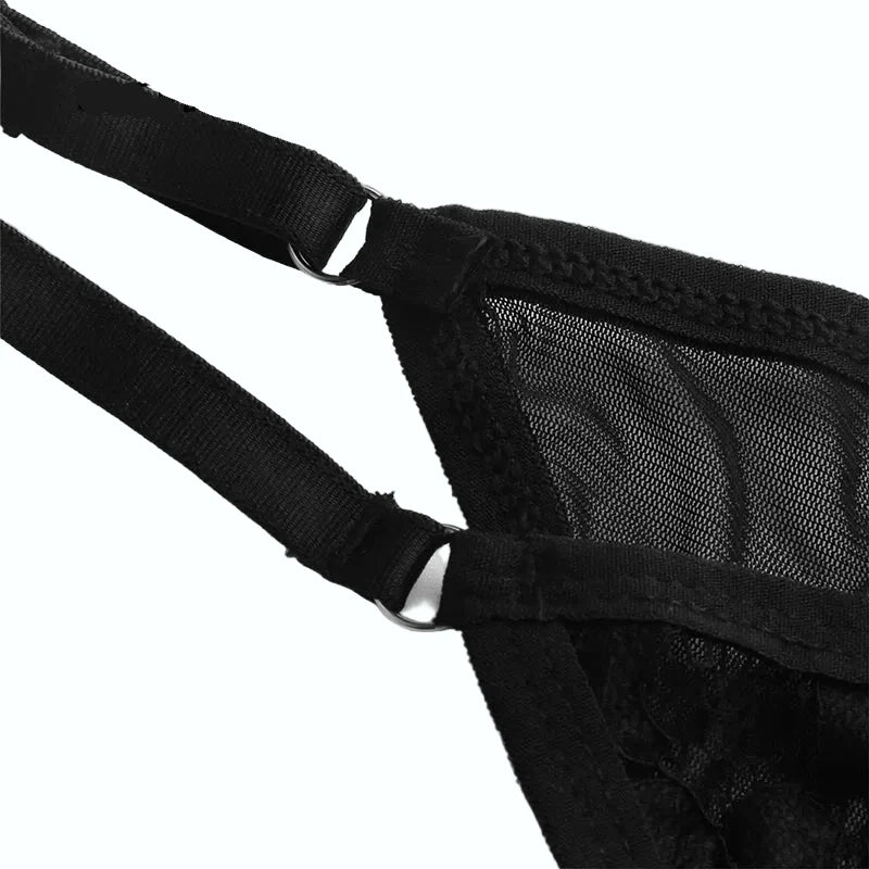 Men’s Sexy Bra Underwear Sets Men Belt Lace Lingerie BDSM Chest Strap Sex Lingerie Sissy Outfit Men Crop Top