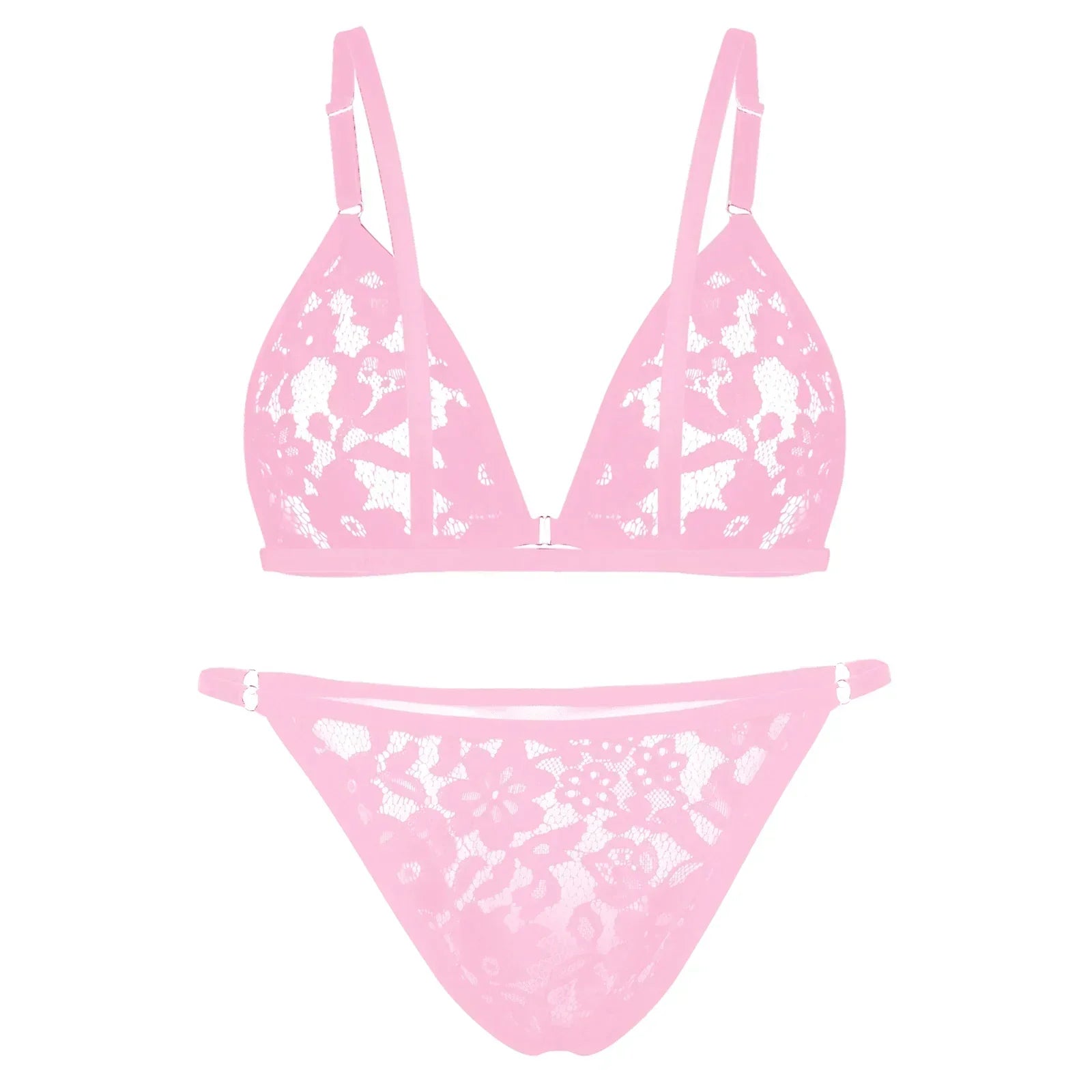 Men’s Sexy Bra Underwear Sets Men Belt Lace Lingerie BDSM Chest Strap Sex Lingerie Sissy Outfit Men Crop Top - Pink / S