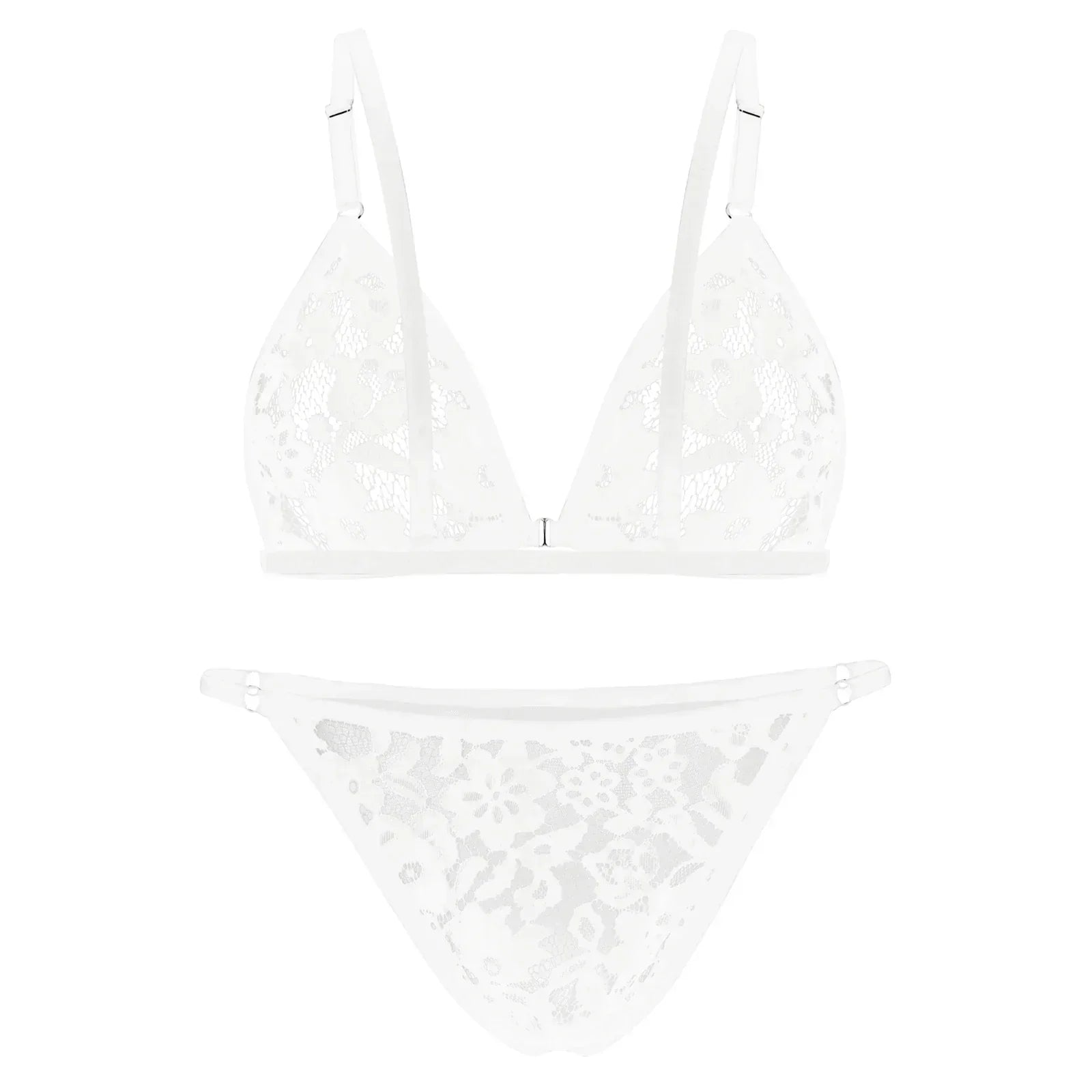 Men’s Sexy Bra Underwear Sets Men Belt Lace Lingerie BDSM Chest Strap Sex Lingerie Sissy Outfit Men Crop Top - WHITE
