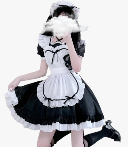 Black Anime Maid Outfit