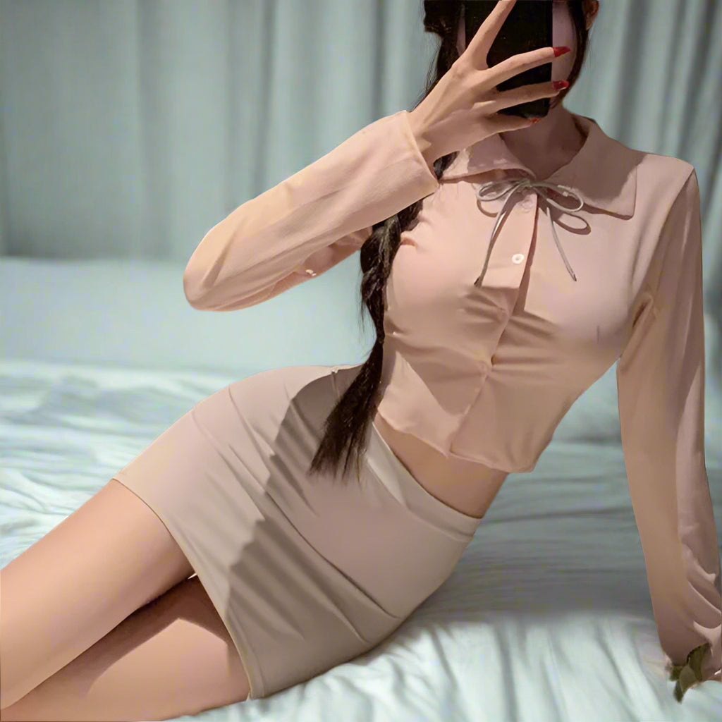 Pink Hot Secretary Outfit