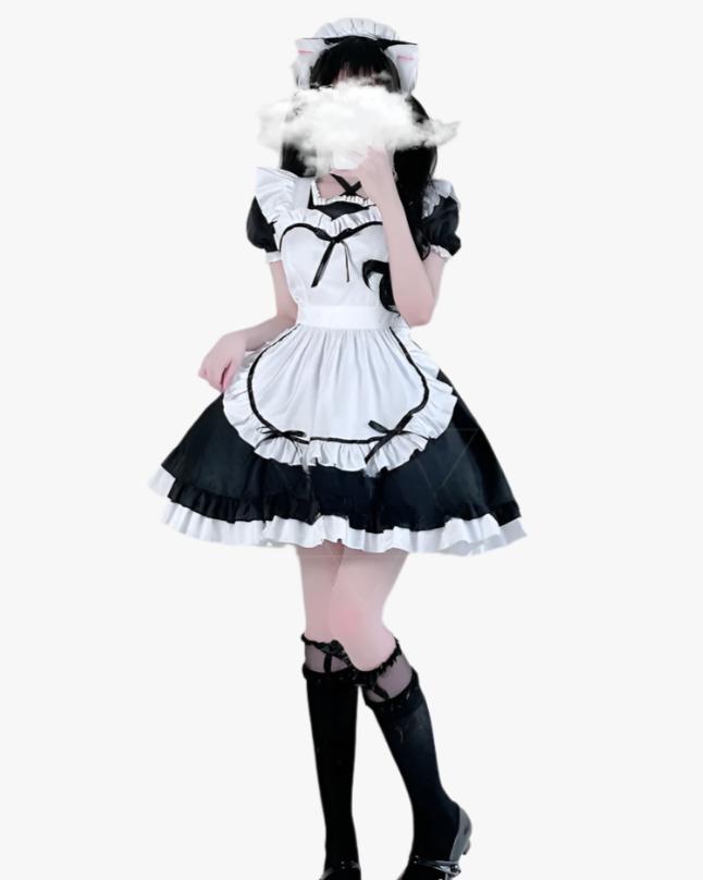 Black Anime Maid Outfit