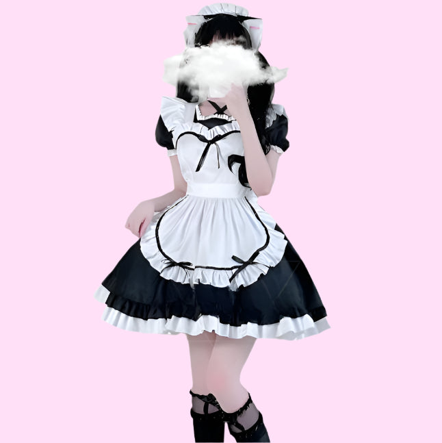 Black Anime Maid Outfit