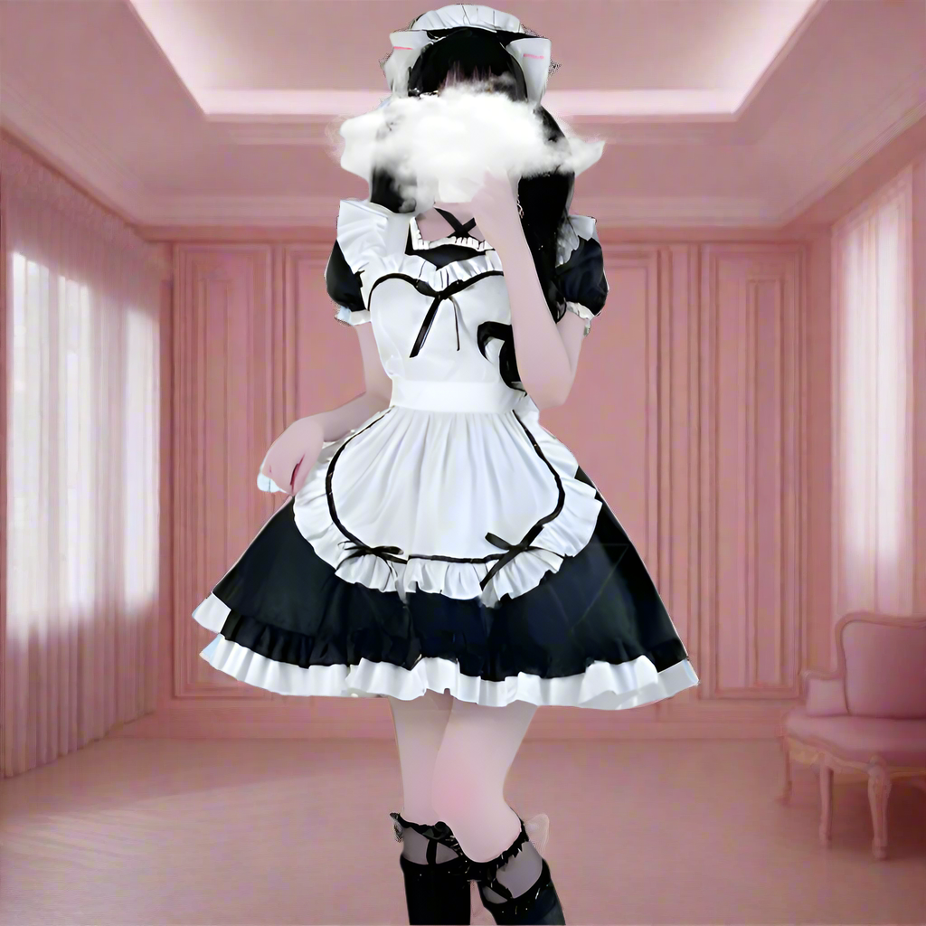 Black Anime Maid Outfit