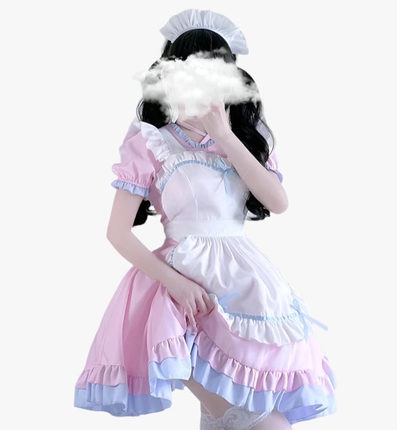 Pink Anime Maid Outfit