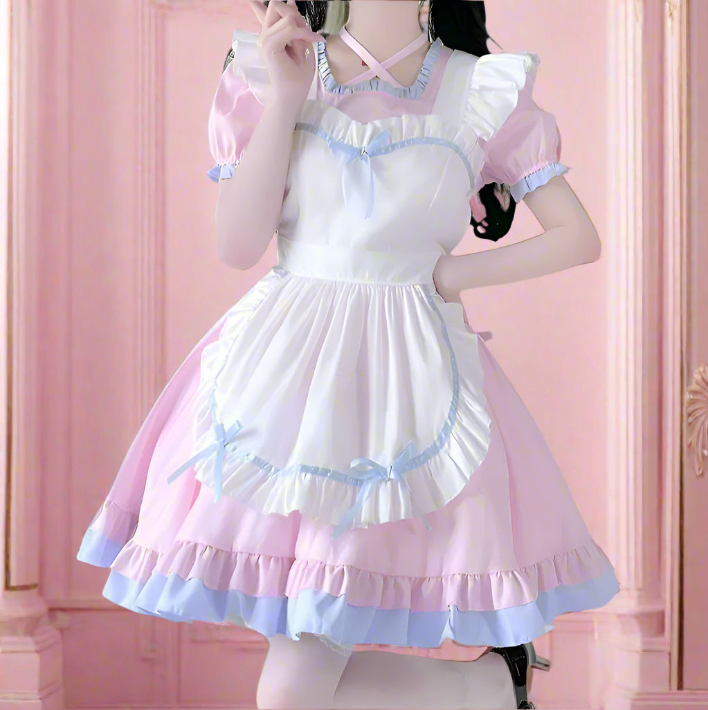 Pink Anime Maid Outfit
