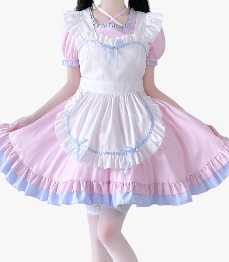 Pink Anime Maid Outfit