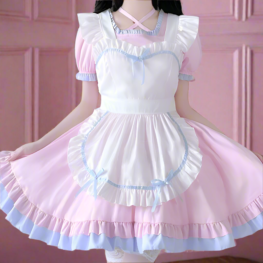 Pink Anime Maid Outfit