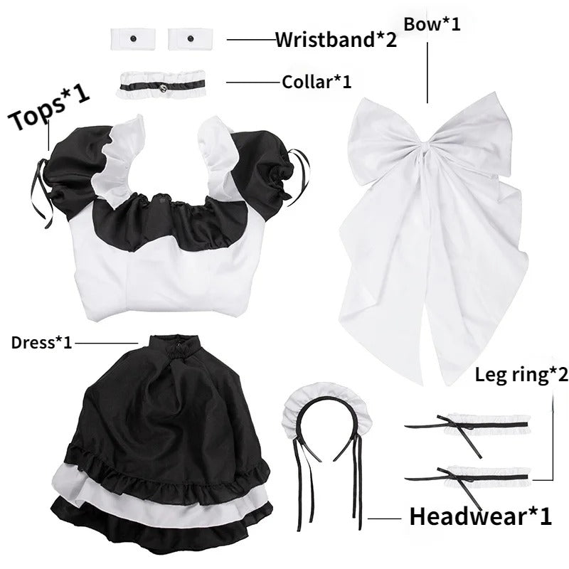 Costumes de Cosplay de femme de chambre d'Halloween S-5XL tablier noir et blanc robe Lolita tenue de fête de scène de princesse tenue de femme de chambre lingerie sexy de Cosplay