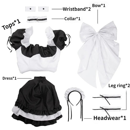 Costumes de Cosplay de femme de chambre d'Halloween S-5XL tablier noir et blanc robe Lolita tenue de fête de scène de princesse tenue de femme de chambre lingerie sexy de Cosplay