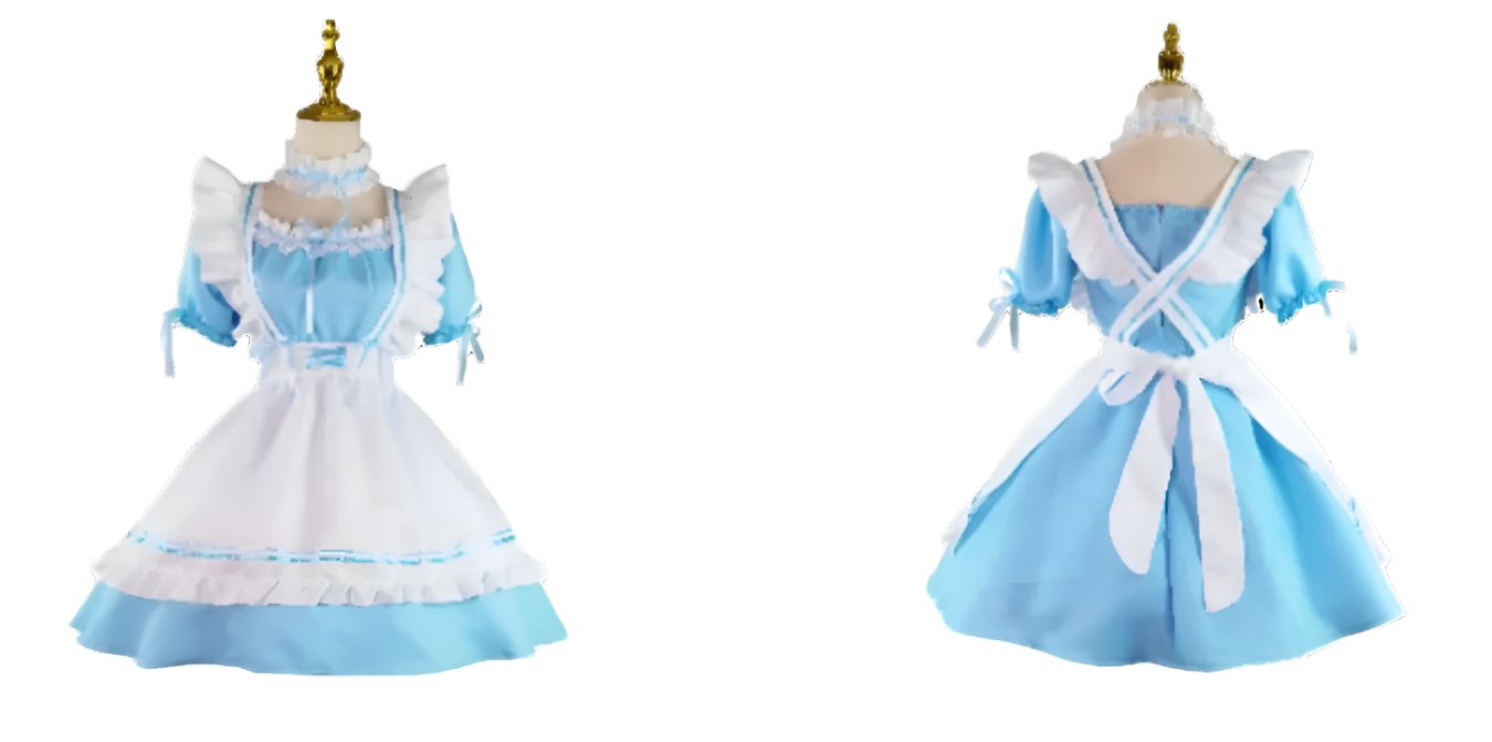 Blue Japanese Maid Outfit