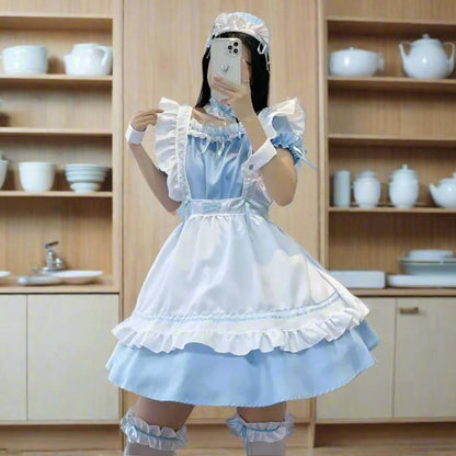 Blue Japanese Maid Outfit