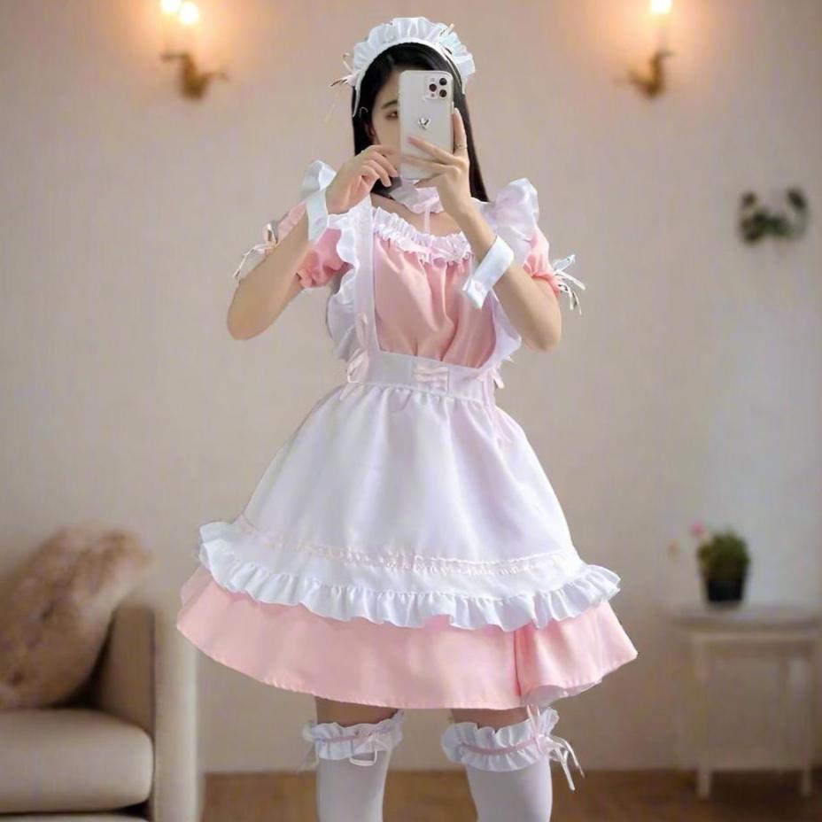 Pink Japanese Maid Outfit