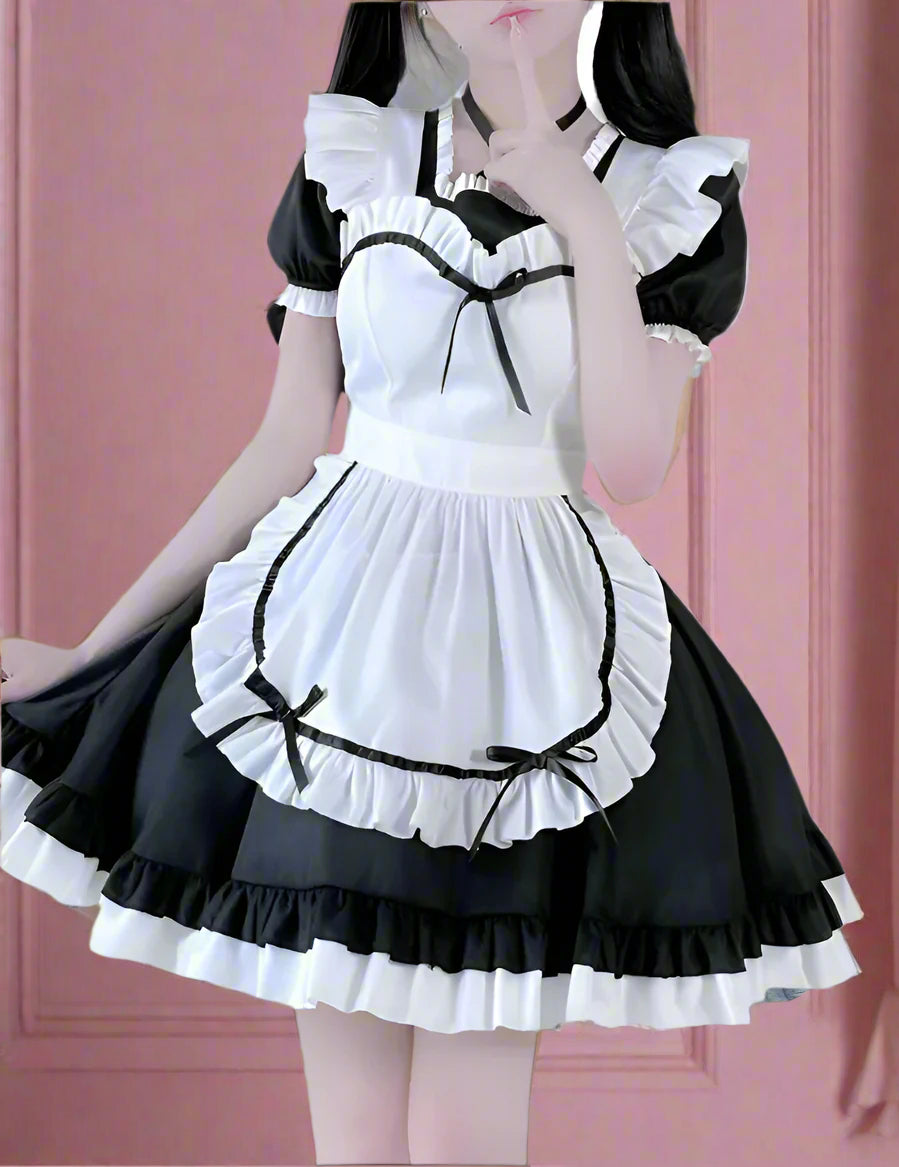 Black Anime Maid Outfit