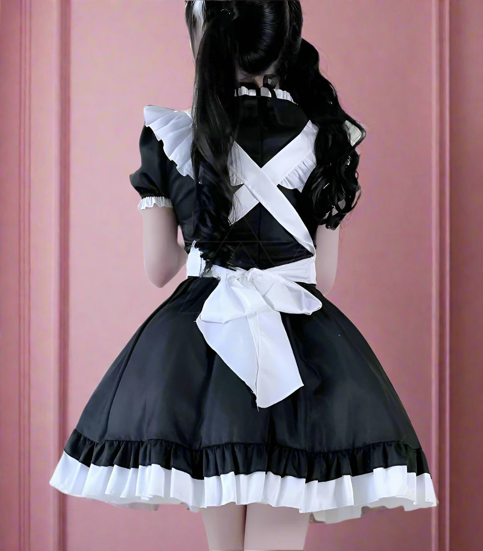 Black Anime Maid Outfit
