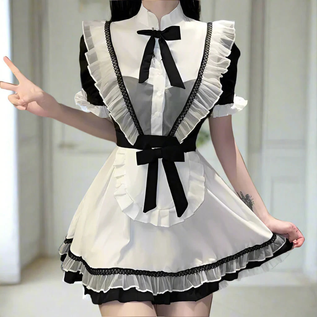 Elegant House Maid Outfit - Black / S - Outfit