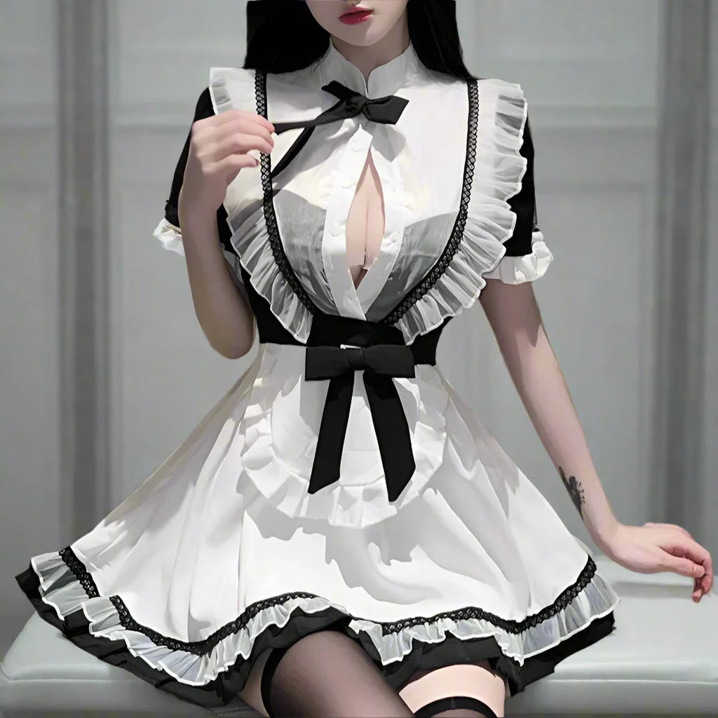 Elegant House Maid Outfit - Black / S - Outfit