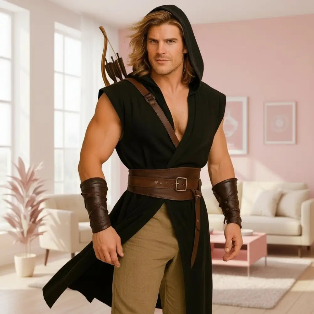 Forbidden Hooded Ranger Costume - Black / M - Outfit