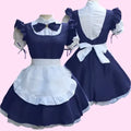 French Maid Bow Tie Outfit - Blue / S - Outfit