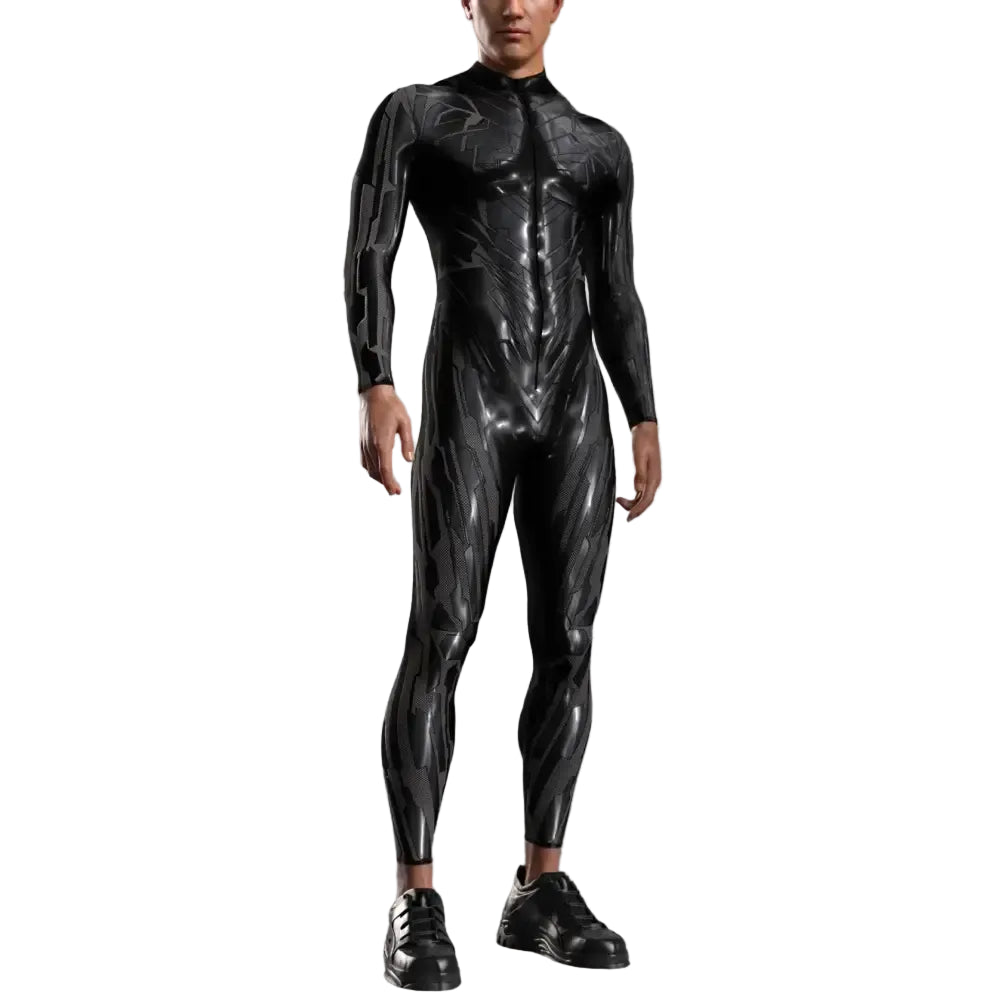 Men’s Cyber mechanical Armor Bodysuit Punk Cosplay Bodysuit Steampunk Costume Halloween Party Show Festival Performance