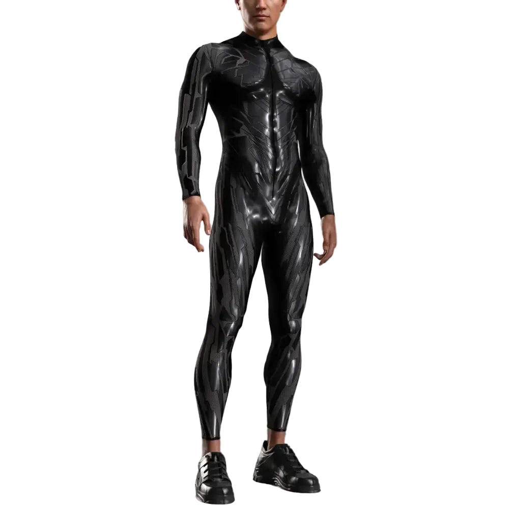 Men’s Cyber mechanical Armor Bodysuit Punk Cosplay Bodysuit Steampunk Costume Halloween Party Show Festival Performance