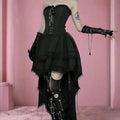 Gothic Lace-Up Sexy Outfit - Black / S - Outfit