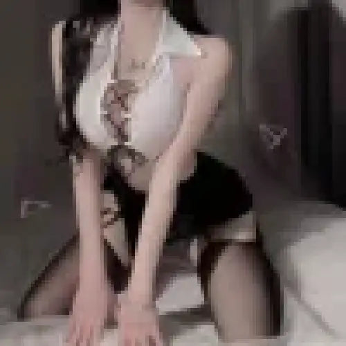 Hollow Lace Sexy Secretary Outfit - One Size / Black - Outfit Sets
