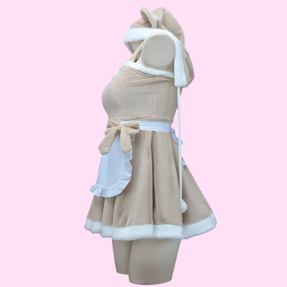 Kawaii Bear Maid Plush Outfit - Beige / One size - Outfit