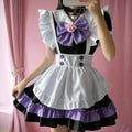 Kawaii Big Bow Maid Outfit - Black & Purple / M - Outfit