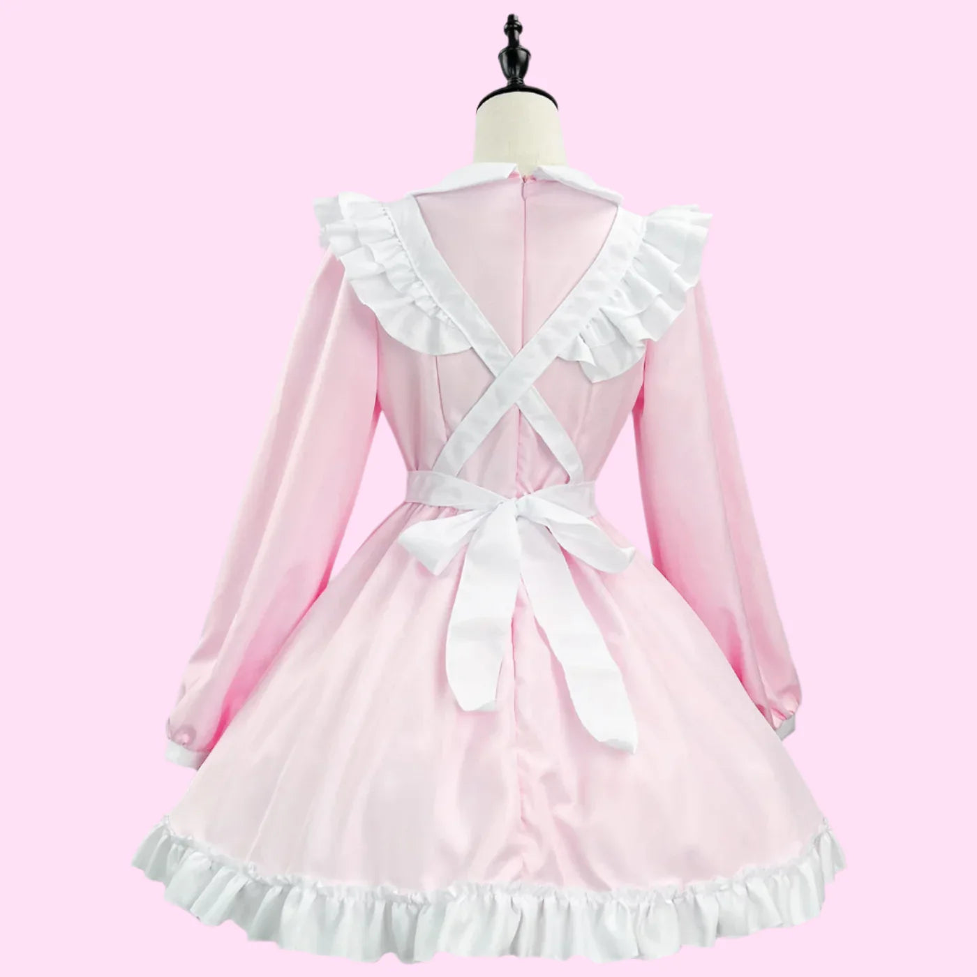 Long Sleeve Ruffle Apron Maid Outfit - Outfit